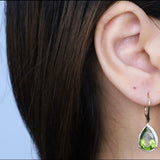 Halle 14K Yellow Gold Pear-Cut Manchurian Peridot Earring