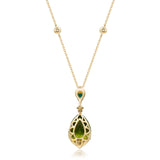 Halle 14K Yellow Gold Pear-Cut Manchurian Peridot Earring