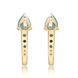 Amelia 10K Yellow Gold Pear-Cut Emerald Earring