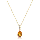 Emmie 10K Yellow Gold Pear-Cut Brazilian Citrine Pendant