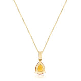 Emmie 10K Yellow Gold Pear-Cut Brazilian Citrine Pendant
