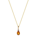 Eva 10K Yellow Gold Oval-Cut Brazilian Citrine Pendant