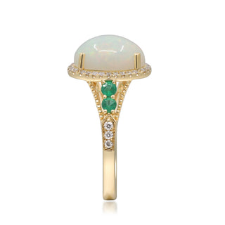 Maya 14K Yellow Gold Oval-Cut Ethiopian Opal Ring