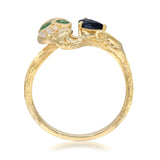 Elsie 14K Yellow Gold Round-Cut Emerald Ring