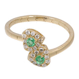Blakely 14K Yellow Gold Round-Cut Emerald Ring