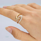 Celine 14K Yellow Gold Round-Cut White Diamond Ring