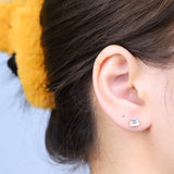 Ashlyn 10K Rose Gold Emerald-Cut Brazilian Aquamarine Earring