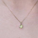 Halle 10K Yellow Gold Round-Cut Manchurian Peridot Pendant