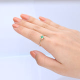 Penelope 10K Yellow Gold Round-Cut Emerald Ring