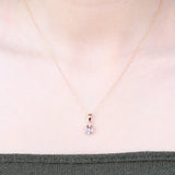 Elizabeth 10K Rose Gold Oval-Cut Madagascar Morganite Pendant