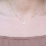 Taurus 14K Yellow Gold Round-Cut White Diamond Pendant