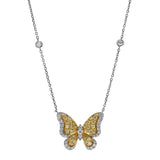 Andrea 18K Two Tone Gold Round-Cut Yellow Diamond Neckties