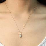 Joyce 10K Yellow Gold Round-Cut Natural African Opal Pendant
