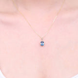 Mila 10K Yellow Gold Emerald-Cut Brazilian London Blue Topaz Pendant
