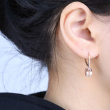 Ryan 14K Rose Gold Oval-Cut Madagascar Morganite Earring
