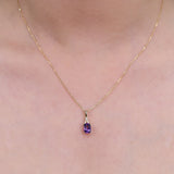 Chloe 10K Yellow Gold Cushion-Cut Brazilian Amethyst Pendant