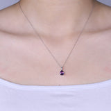 Emmie 10K White Gold Pear-cut Brazilian Amethyst Pendant
