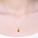 Emmie 10K Yellow Gold Pear-Cut Brazilian Citrine Pendant