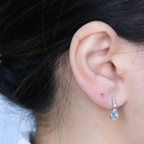 Madelyn 10K White Gold Pear-Cut Brazilian Aquamarine Earrings