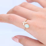 Zhuri 10K Yellow Gold Oval-Cut African Opal Ring