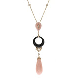 Billie 14K Yellow Gold Pear-Cut Peruvian Pink Opal Necklace