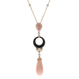 Billie 14K Yellow Gold Pear-Cut Peruvian Pink Opal Necklace