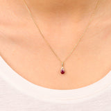 Nora 10K Yellow Gold Pear-Cut Mozambique Ruby Pendant