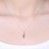 Willow 10K Yellow Gold Round-Cut White Diamond Pendant