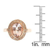 Jaliyah 10K Rose Gold Oval-Cut Madagascar Morganite Ring