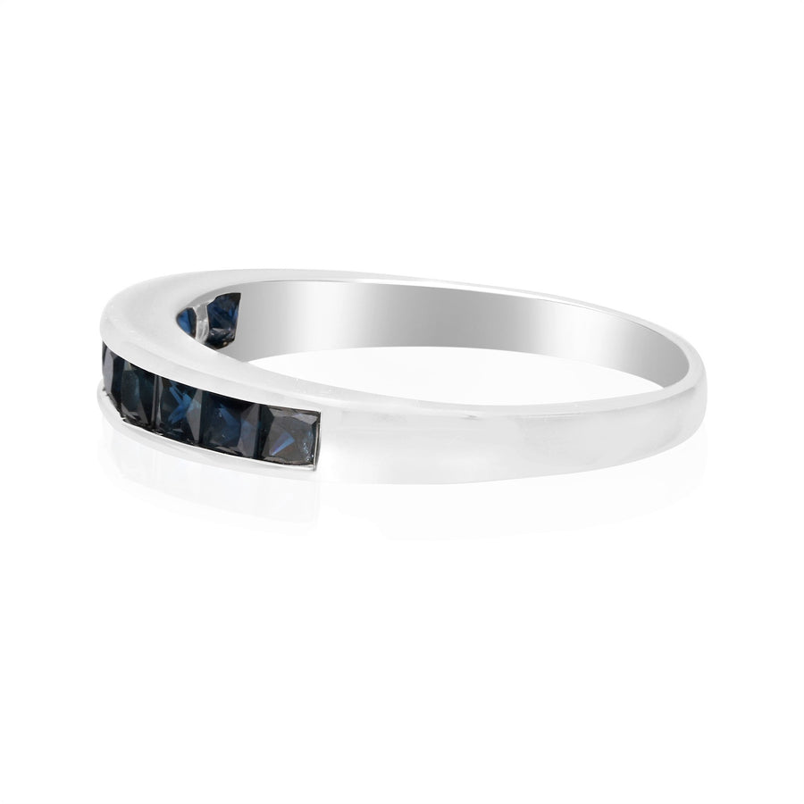 Zoie 14K White Gold Princess-Cut Blue Sapphire Ring