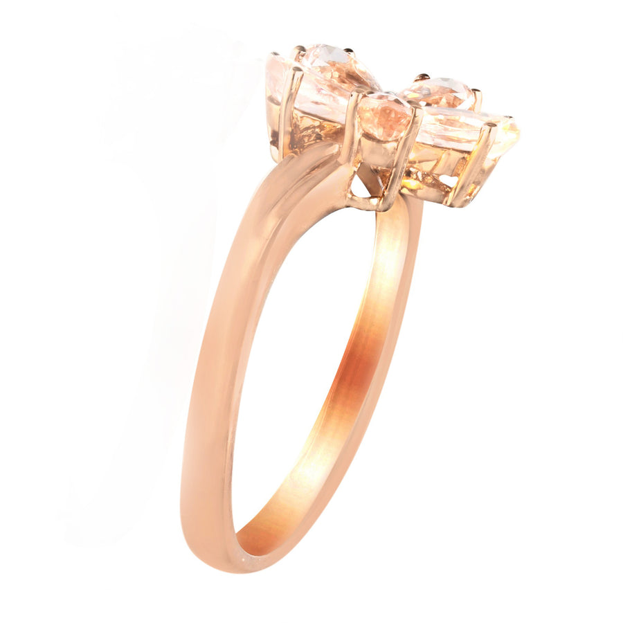 Jimena 10K Rose Gold Oval-Cut Morganite Ring