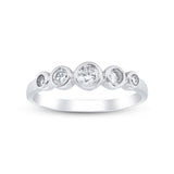 Daisy 14K White Gold Round-Cut White Diamond Ring