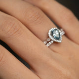 Emmie 14K White Gold Pear-Cut Brazilian Aquamarine Ring