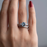 Emmy 14K White Gold Round-Cut Brazilian Aquamarine Ring
