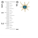 Stella 14K Yellow Gold Round-Cut Brazilian London Blue Topaz Necklace