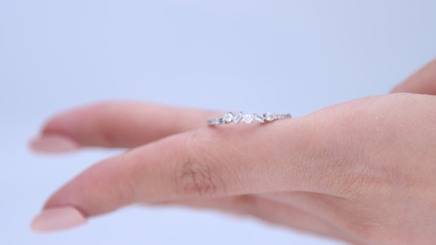 Ava 14K White Gold Round-Cut White Diamond Ring