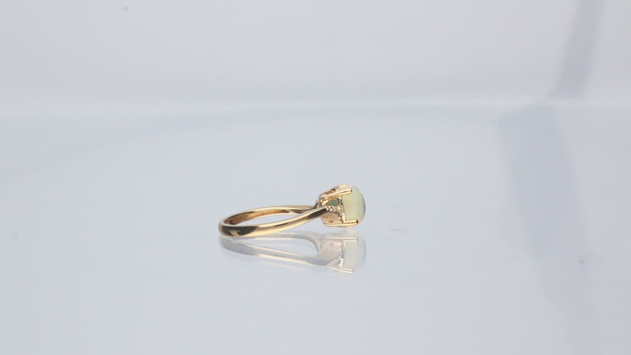 Austyn 10K Yellow Gold Oval-Cut Ethiopian Opal Ring