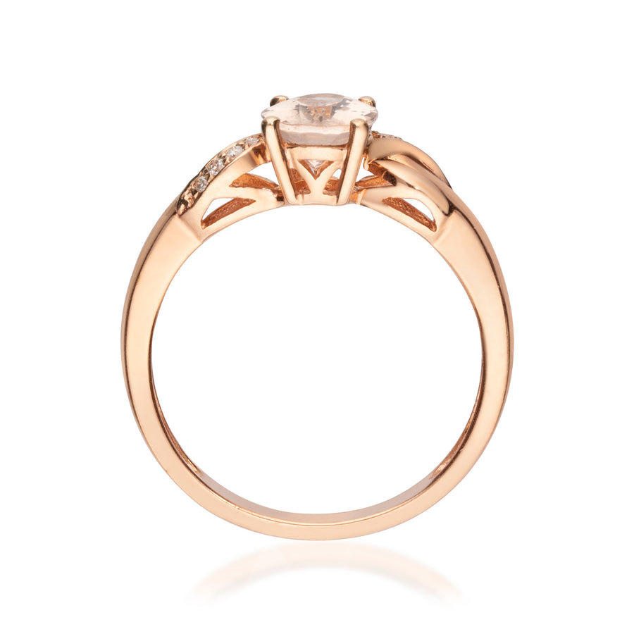 Haven 10K Rose Gold Oval-Cut Morganite Ring