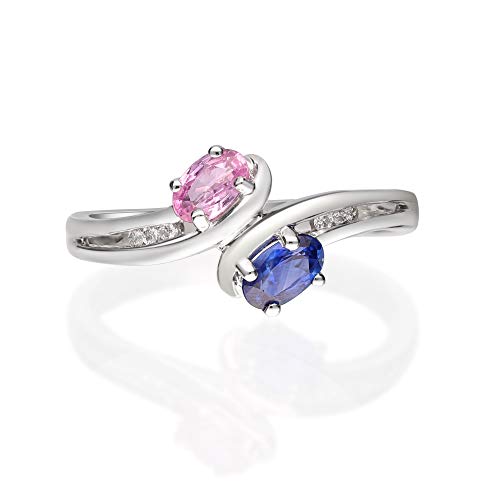 Addyson 14K White Gold Oval-Cut Pink Sapphire Ring