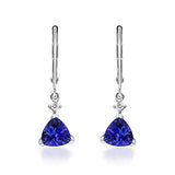 Karla 14K White Gold Trillion-Cut Tanzanian TanzaniteEarring