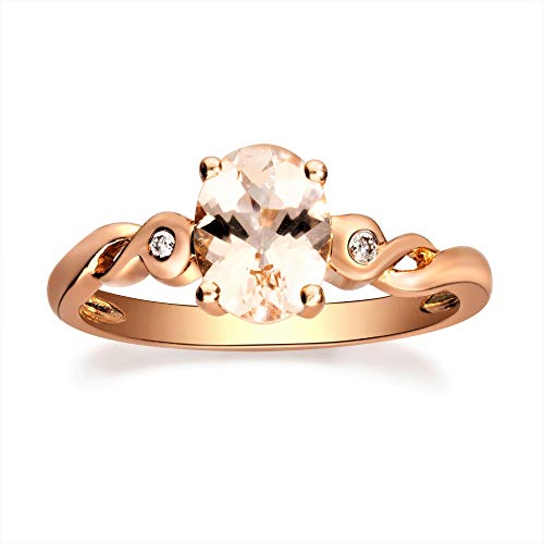 Nina 10K Rose Gold Oval-Cut Morganite Ring