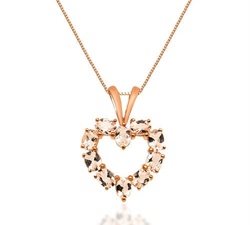 Marianna 10K Rose Gold Oval-Cut Madagascar Morganite Pendant