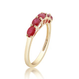 Faye 10K Yellow Gold Oval-Cut Mozambique Ruby Ring