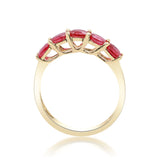 Faye 10K Yellow Gold Oval-Cut Mozambique Ruby Ring