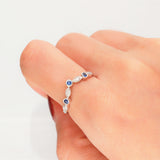Addisyn 14K White Gold Round-Cut Ceylon Blue Sapphire Ring