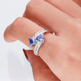 Madeleine 10K White Gold Trillion-Cut Tanzanian Tanzanite Ring