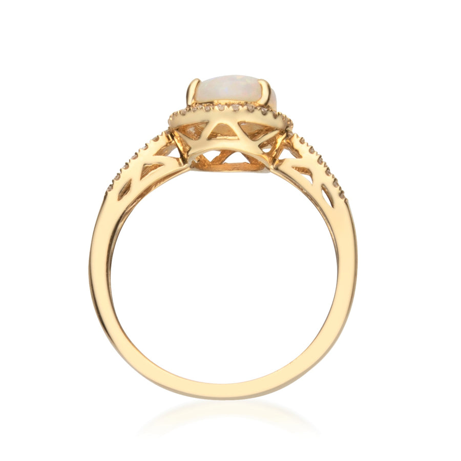 Alani 10K Yellow Gold Oval-Cut Opal Ring