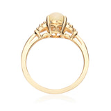 Bailee 10K Yellow Gold Oval-Cut Natural African Opal Ring