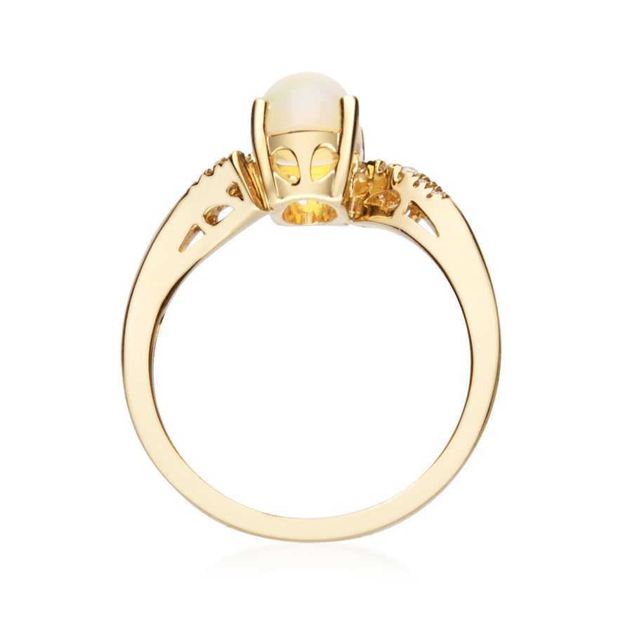 Austyn 10K Yellow Gold Oval-Cut Ethiopian Opal Ring