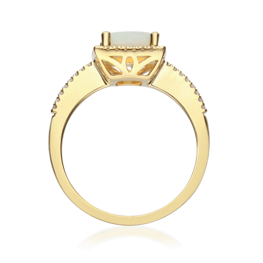 Kaiya 14K Yellow Gold Cushion-Cut Ethiopian Opal Ring